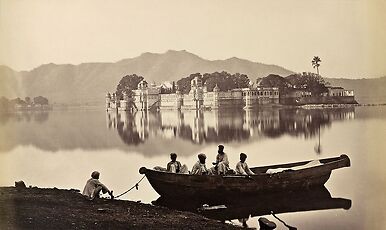 Udaipur. Le palais de Jag Mandir sur le lac Pichhola, 1873