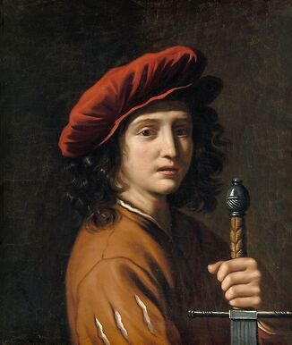 Jeune homme tenant une épée