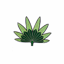 Broche Feuille de palmier verte - Macon & Lesquoy
