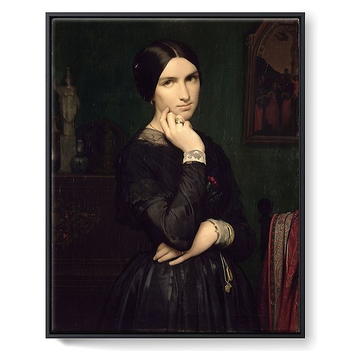 Portrait of Mrs. Flandrin, wife of the artist (framed canvas)