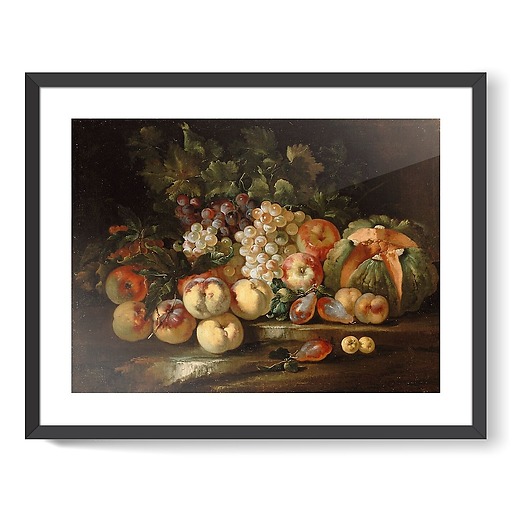 Still life with grapes and apples (framed art prints)