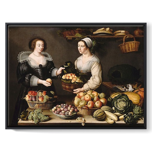 The Merchant of Fruits & Vegetables (framed canvas)