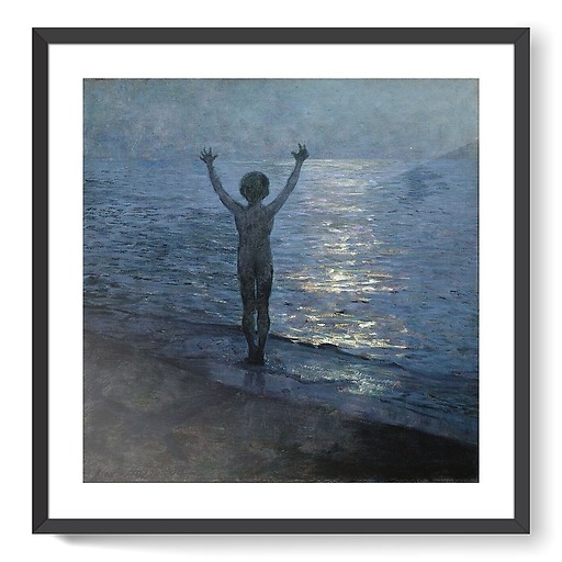 L'enfant au bord de la mer (affiches d'art encadrées)