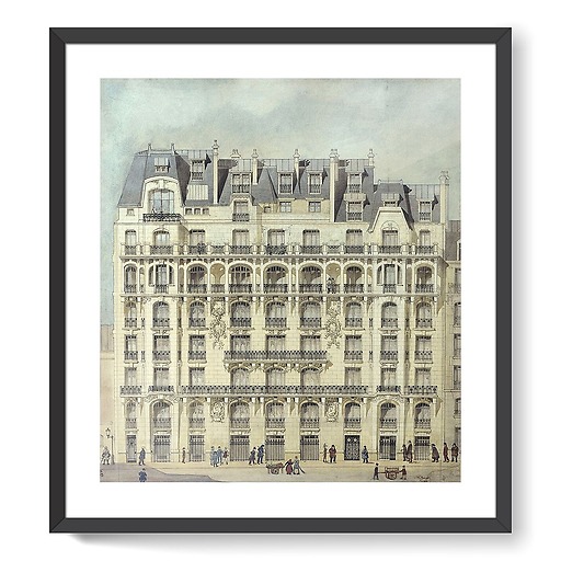 Apartment building (1, rue Huysmans, 75006 Paris): facade, elevation (framed art prints)