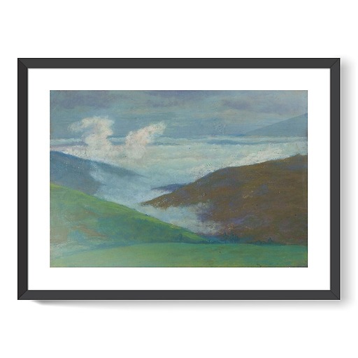 Mountain landscape with sea of clouds (framed art prints)