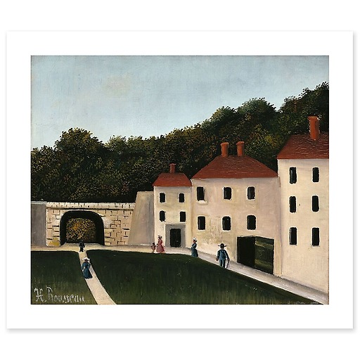 Walkers in a park (canvas without frame)