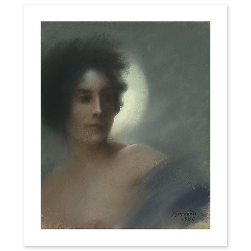 Study of a woman, or the Eclipse, or a woman with a crescent (canvas without frame)