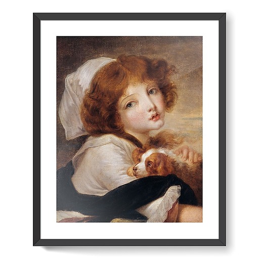The little girl with a dog (framed art prints)