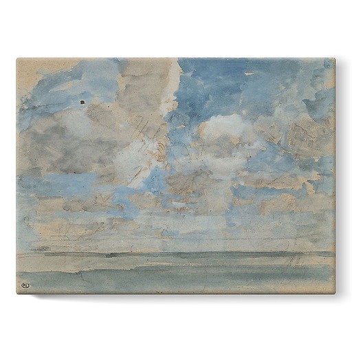 Cloudy sky over calm sea (stretched canvas)