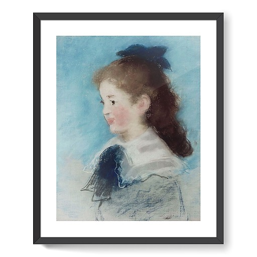 Portrait of Miss Hecht in profile (framed art prints)
