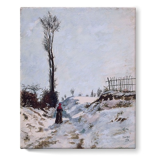 Snow landscape (stretched canvas)