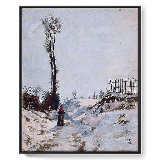Snow landscape (framed canvas)