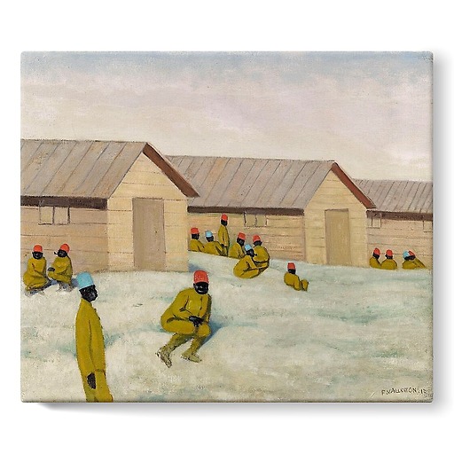 Senegalese soldiers at Mailly camp (stretched canvas)