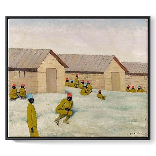 Senegalese soldiers at Mailly camp (framed canvas)