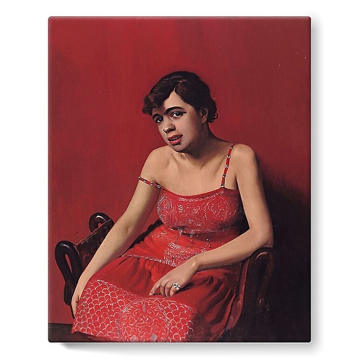 The Romanian girl in the red dress (stretched canvas)