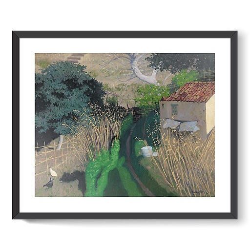 House and reeds (framed art prints)