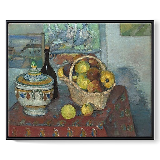 Still life with a soup tureen (framed canvas)
