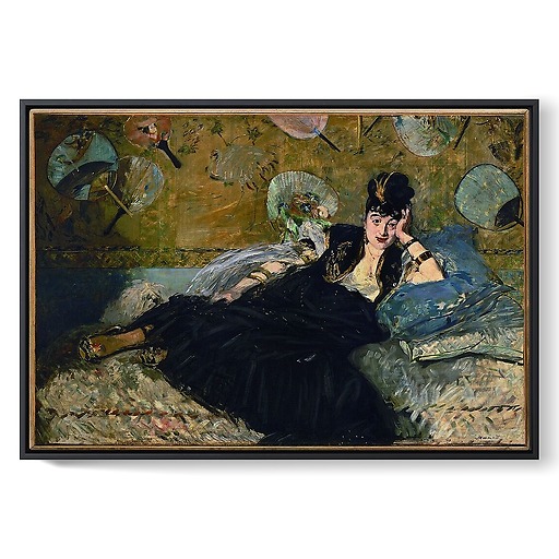 Woman with Fans (framed canvas)