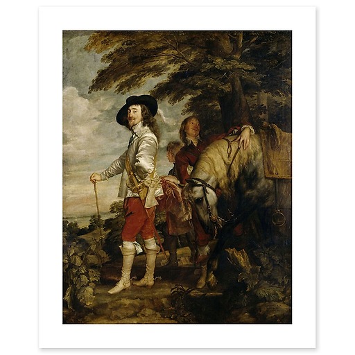 Charles I, King of England hunting (canvas without frame)