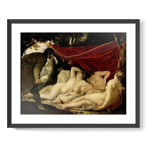 Venus and the Graces surprised by a mortal (framed art prints)