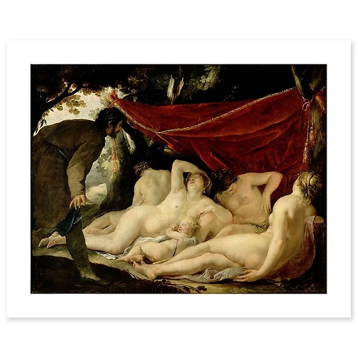 Venus and the Graces surprised by a mortal (canvas without frame)