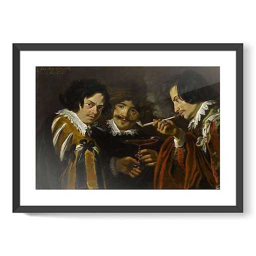 Portraits of artists smoking and drinking (S. de Vos, J. Cossier and Gerelof) (framed art prints)
