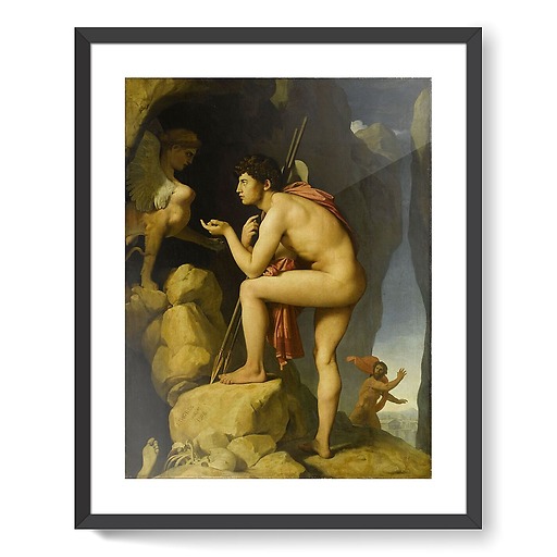 Oedipus explains the enigma of the Sphinx (framed art prints)