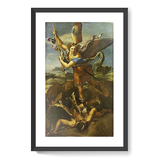 Saint Michael knocking down the demon called The Great Saint Michael (framed art prints)