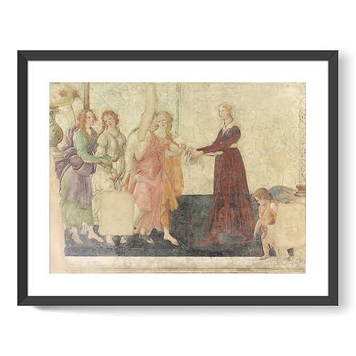 Venus and the Graces offering gifts to a young girl (framed art prints)