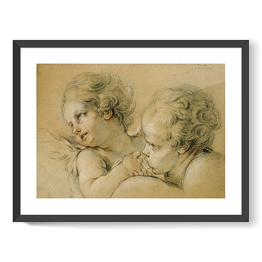Bust and angel head (framed art prints)