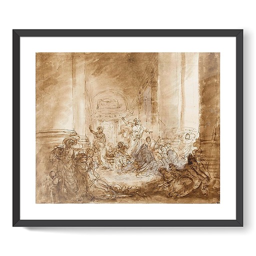 Sellers chased out of the Temple (framed art prints)