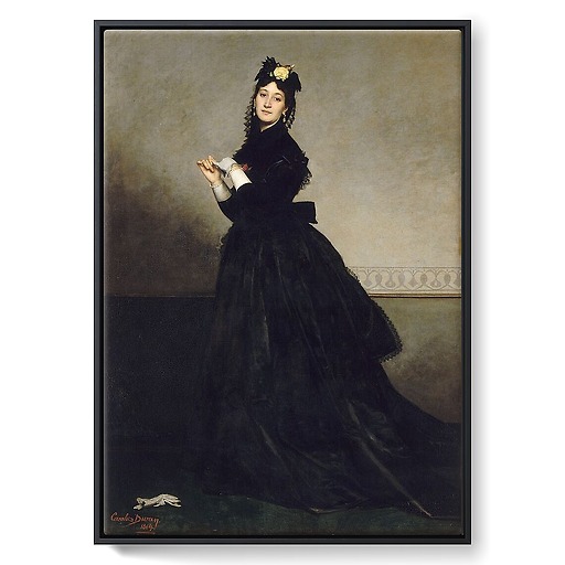 The Lady with the glove (framed canvas)