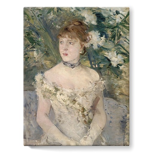 Jeune femme en toilette au bal (détail) (stretched canvas)