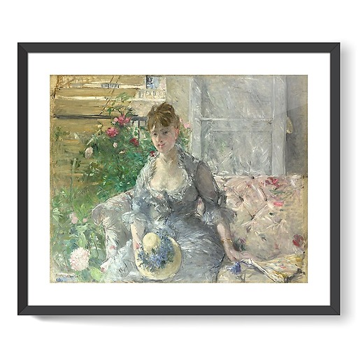 Jeune femme assise sur un sofa (détail) (framed art prints)