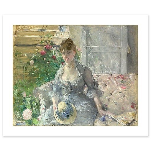 Jeune femme assise sur un sofa (détail) (canvas without frame)