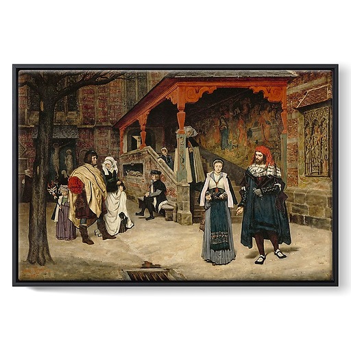 Rencontre de Faust et Marguerite, 1860 (framed canvas)