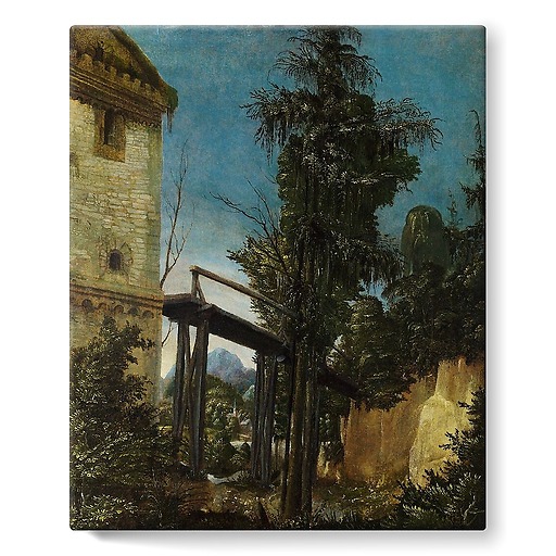 Paysage au pont (détail) (stretched canvas)