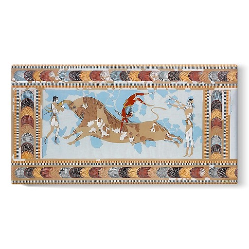 Reproduction de la fresque de l’Acrobate sur taureau Knossos (stretched canvas)