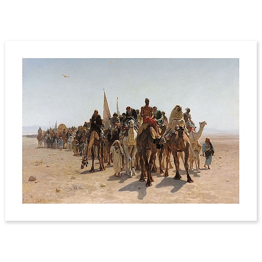 Pèlerins allant à La Mecque (affiches d'art)