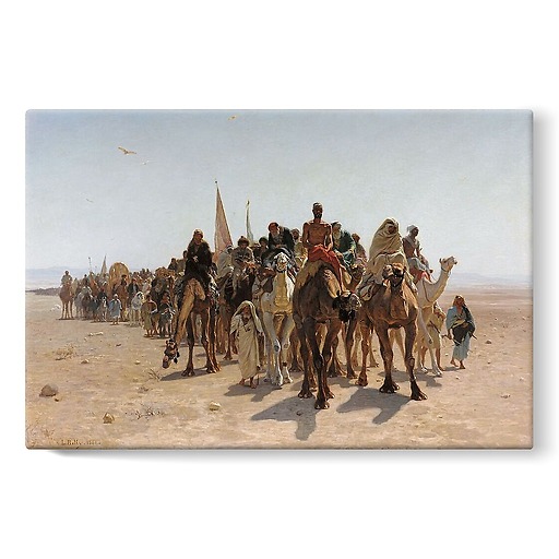 Pèlerins allant à La Mecque (toiles sur châssis)