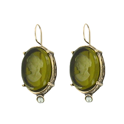 Intaglio with the effigy of Josephine Earrings
