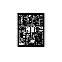 Cahier à spirale A5 - Paris Typo