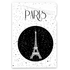 Clear File Paris Glitters
