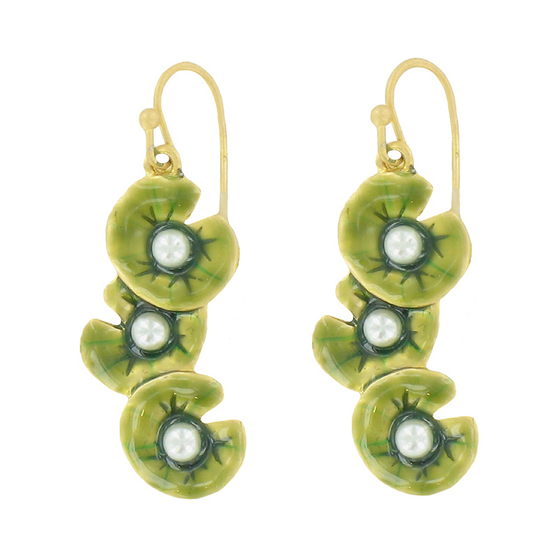 Boucles d'oreilles Trois Nymphéas