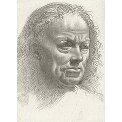 Engraving Old man's head - Leonardo da Vinci