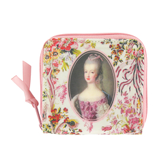 Petit Portefeuille rose Marie-Antoinette - Dame de la cour