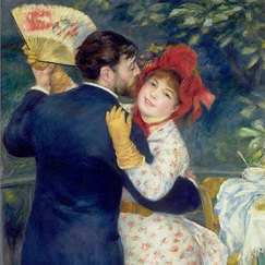 Poster Pierre-Auguste Renoir - La danse à la campagne (detail)