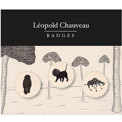 Lot de 3 badges Léopold Chauveau - Savane