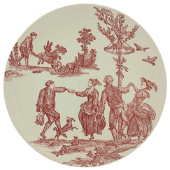 Round cake plate  "The Delights of the Four Seasons"