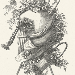 Engraving Trophy, Louis XV period - Auguste Pèquègnot